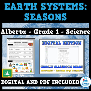 Preview of Alberta - Science - Grade 1 - Earth Systems (Seasons) - NEW 2023 Curriculum