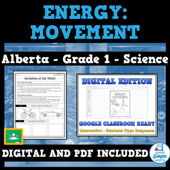 Preview of Alberta - Science - Grade 1 - Energy (Movement) - NEW 2023 Curriculum