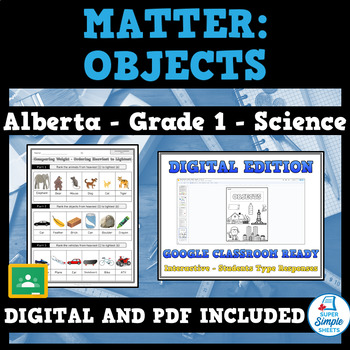Preview of Alberta - Science - Grade 1 - Matter: Objects - NEW 2023 Curriculum
