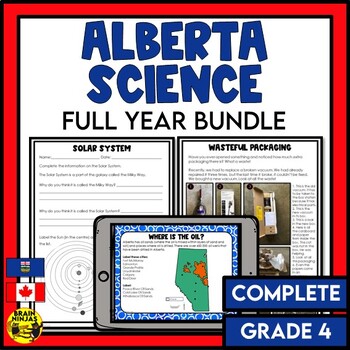 Preview of Alberta Science Grade 4 | Growing Full Year Bundle