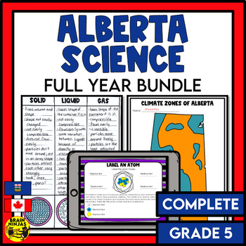 Preview of Alberta Science Grade 5 | Growing Full Year Bundle