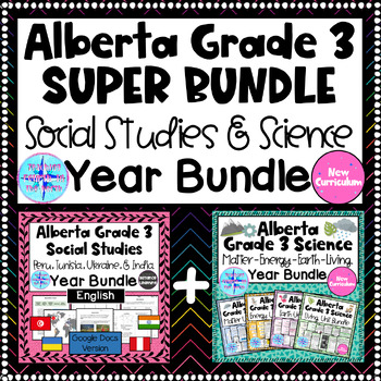 Preview of Alberta Science & Social Studies - Grade 3 - SUPER BUNDLE - FULL YEAR