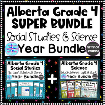 Preview of Alberta Science & Social Studies Grade 4 - SUPER BUNDLE - FULL YEAR