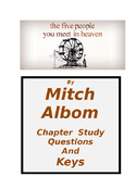 Albom ~ The 5 People You Meet in Heaven CHAPTER STUDY QUES