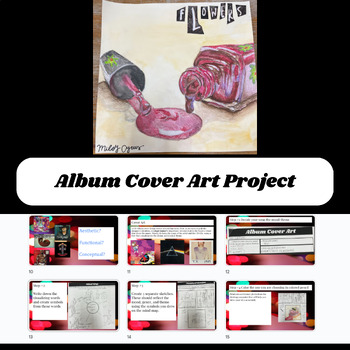 Preview of Album Cover Art: Middle, High School Lesson, Studio Art