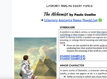 Alchemist Essay Prompts & Guidelines by Mollie Bell | TPT