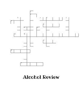 Alcohol Review Crossword by Chris TIne TPT