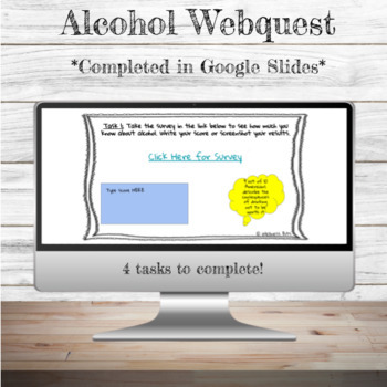 Preview of Alcohol Webquest in Google Slides | Drug Education | Health