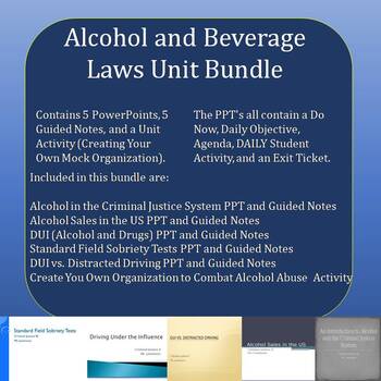 Preview of Alcohol and Beverage Laws Unit for Criminal Justice II