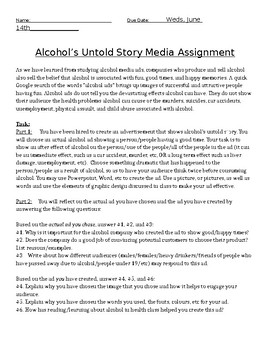 Preview of Alcohol's Untold Story Media Assignment