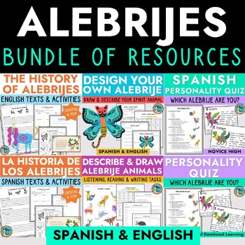 Preview of Alebrije Animals Bundle (Spanish & English)