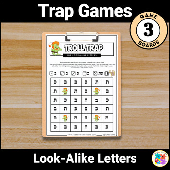 Preview of Alef-Bet Trap Games: Look-alike Letters