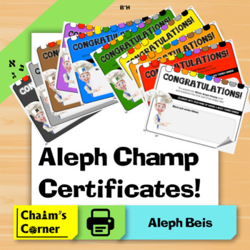 Preview of Aleph Champ Certificates!
