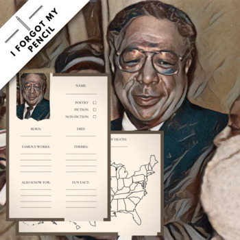 Preview of Alex Haley · U.S. Authors · Research Template