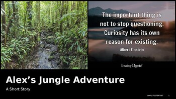 Preview of Alex's Jungle Adventure - A Short Story (with Story Retell)