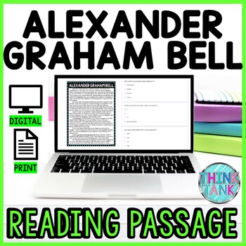 Preview of Alexander Graham Bell DIGITAL Reading Passage and Questions - Self Grading