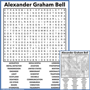 Preview of Alexander Graham Bell Word Search
