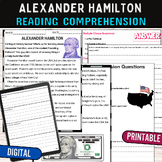 Alexander Hamilton Reading Comprehension Passage Quiz,Digi