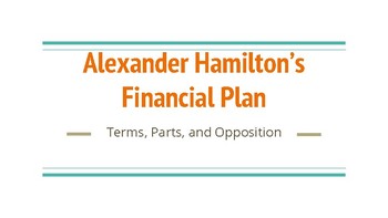 Preview of Alexander Hamilton's Financial Plan - Slideshow