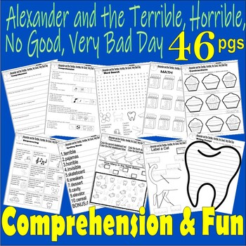 Preview of Alexander and the Terrible Horrible No Good Very Bad Day Book Companion Reading