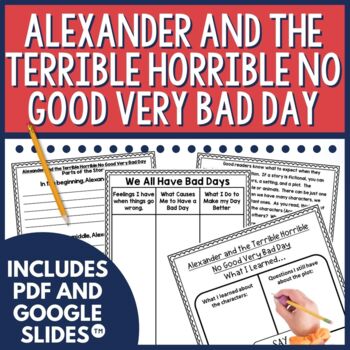 Preview of Alexander and the Terrible, Horrible, No Good, Very Bad Day Unit