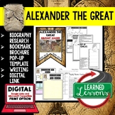 Alexander the Great Biography Research, Bookmark Brochure,