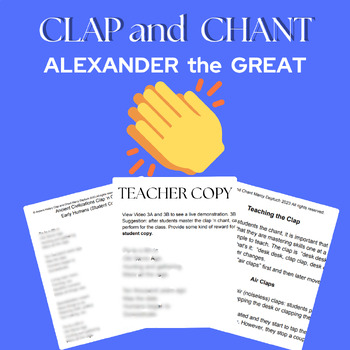 Preview of Alexander the Great   Clap and Chant, World History, Fun, Kinesthetic activity