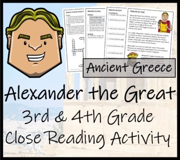 Preview of Alexander the Great Close Reading Comprehension Activity | 3rd Grade & 4th Grade