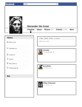 Preview of Alexander the Great Facebook Timeline Project