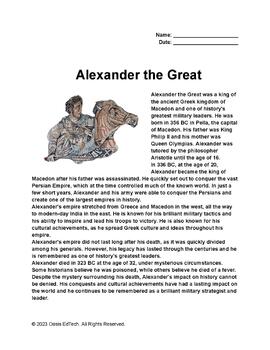 Preview of Alexander the Great Worksheet!