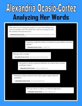 Preview of Alexandria Ocasio-Cortez - Analyzing Her Words
