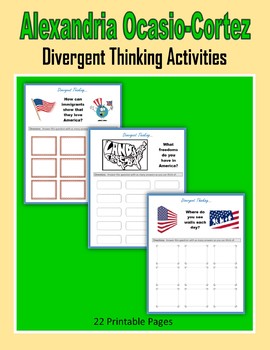 Preview of Alexandria Ocasio-Cortez - Divergent Thinking Activities