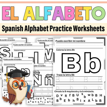 Alfabeto Abecedario Hojas de Trabajo | Spanish Alphabet Practice worksheet