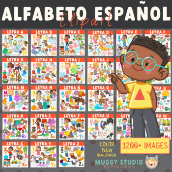 Preview of Alfabeto Español Clipart Bundle {Spanish Alphabet}