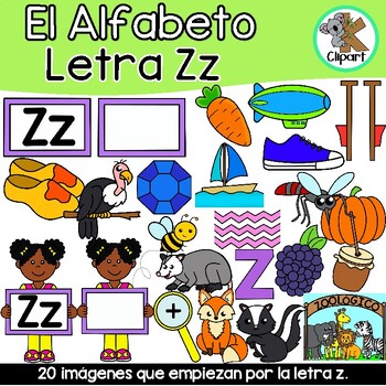 Alfabeto Letra Z Clipart / Alphabet Spanish Letter Z Clipart by K Clipart