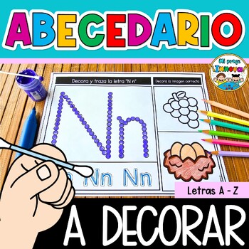 Preview of Alfabeto Letras del Abecedario con Hisopos - Spanish Alphabet Q-Tip Worksheets