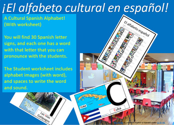 Preview of Alfabeto cultural español | Cultural Spanish alphabet signs