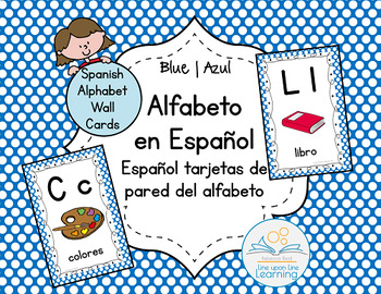 Spanish Alphabet Wall Cards BLUE by Rebecca Reid | TPT