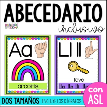 Preview of Carteles del abecedario | Alphabeth posters in SPANISH | Bright colors