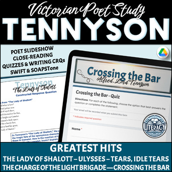 Preview of Alfred, Lord Tennyson - Poet Study - 5 Victorian Poems - Print & Digital