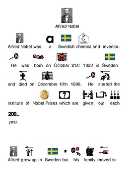 Alfred Nobel life story Nobel prize picture supported text visuals