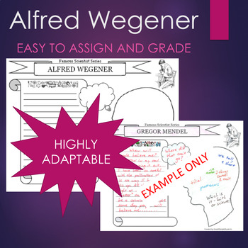 Preview of Alfred Wegener Biography Graphic Organizer Interactive Journal