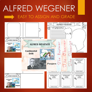 Preview of Alfred Wegener Biography Graphic Organizer Journal Template Research BUNDLE