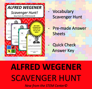 Preview of Alfred Wegener - Scavenger Hunt Activity