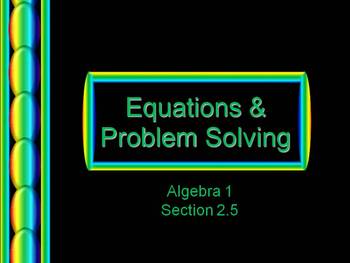 Preview of Alg 1 -- Equations & Problem  Solving