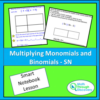 Preview of Alg 1 - Multiplying Monomials and Binomials - SN