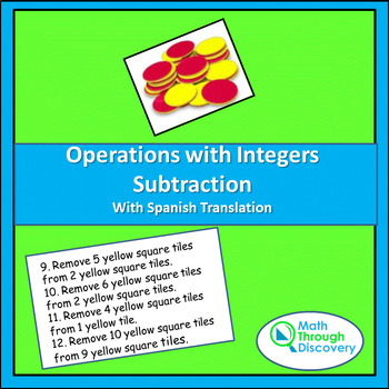 Preview of Alg 1 - Operations with Integers - Subtraction