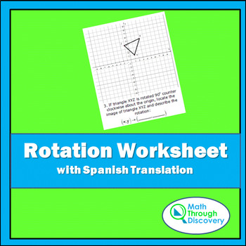 Preview of Rotation Worksheet with Spanish Translation