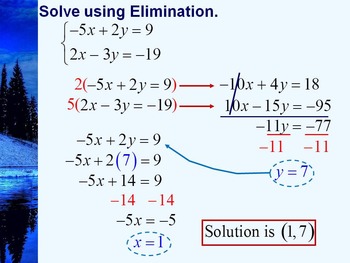 solving systems of equations by elimination