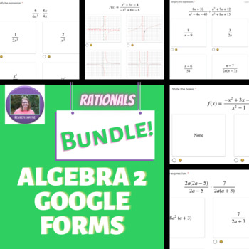 Preview of Alg 2 Rational Functions ENTIRE Unit Mini Formative Assessments